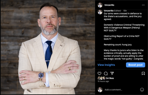 Tim Zerillo Not Guilty Verdicts