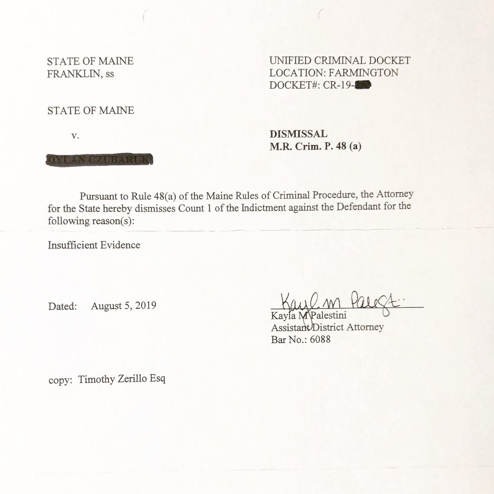 Felony Assault Dismissal Document